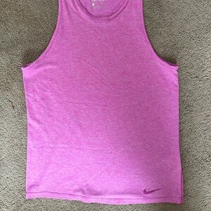 Nike Pink Heather Dri-FIT Tank Top